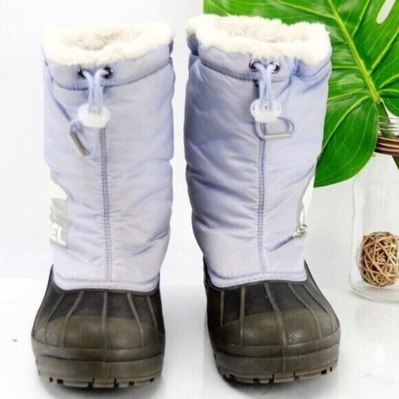 Sorel Girl's Snow Commander Boot Size 8 Waterproof Winter Purple Pull On Winter - Picture 2 of 11